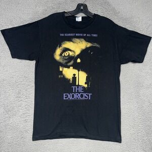VTG The Exorcist T Shirt Men's Sz Medium Black 1973 Horror Movie Poster Tee